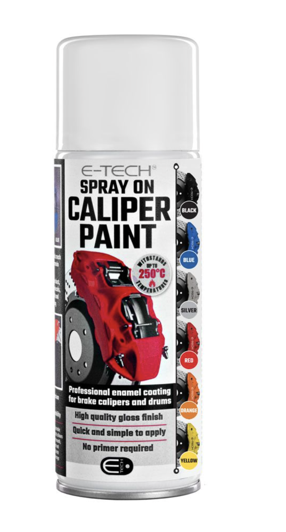 Yellow Spray-On Brake Caliper Paint | E-TECH | Heat Resistant to 220°C