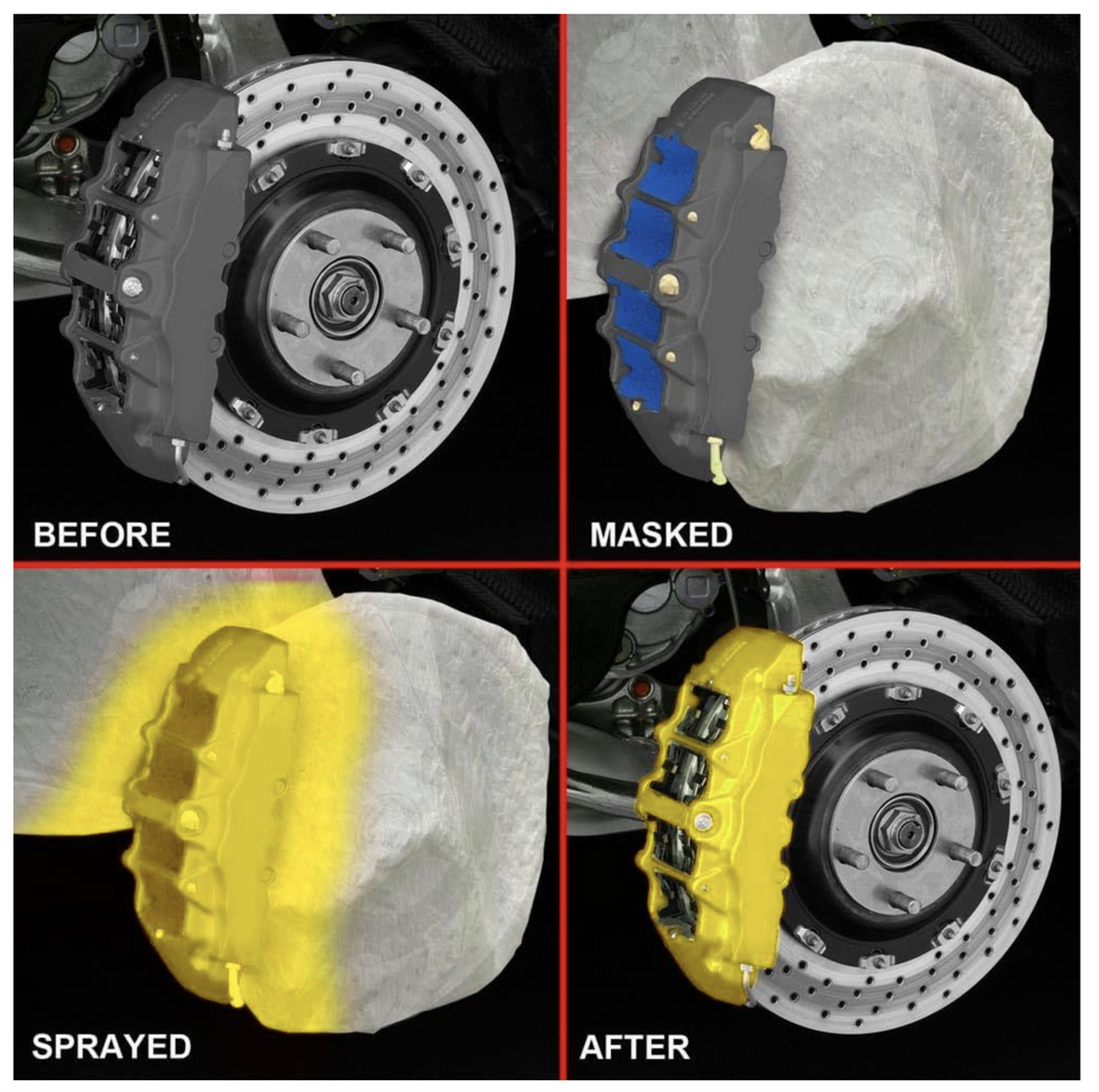 Yellow Spray-On Brake Caliper Paint | E-TECH | Heat Resistant to 220°C
