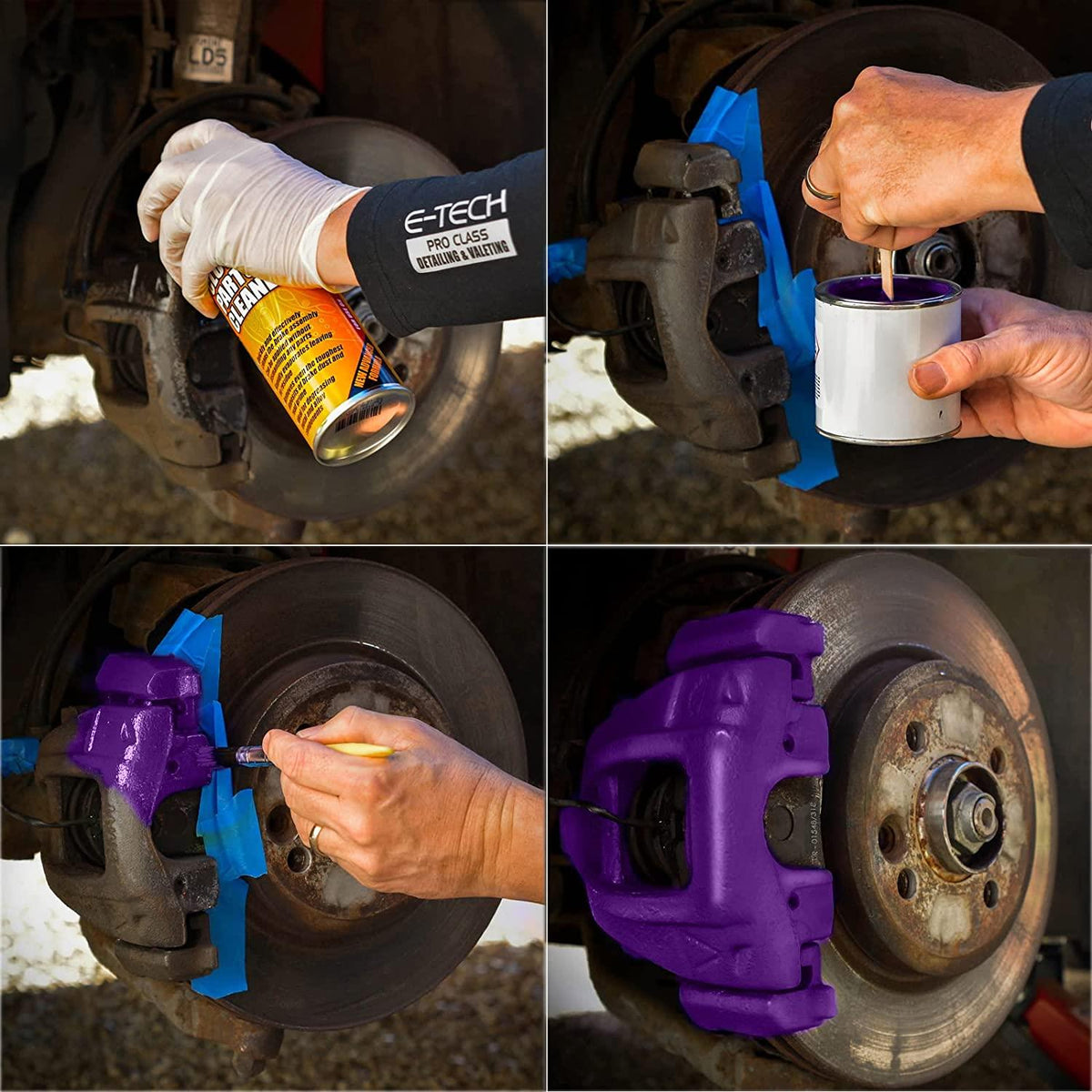 PURPLE Brake Caliper Paint Kit For Drums Car Engine Bay Car