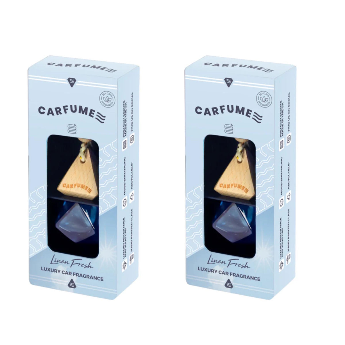 Carfume Diffuser - Fresh Linen x2