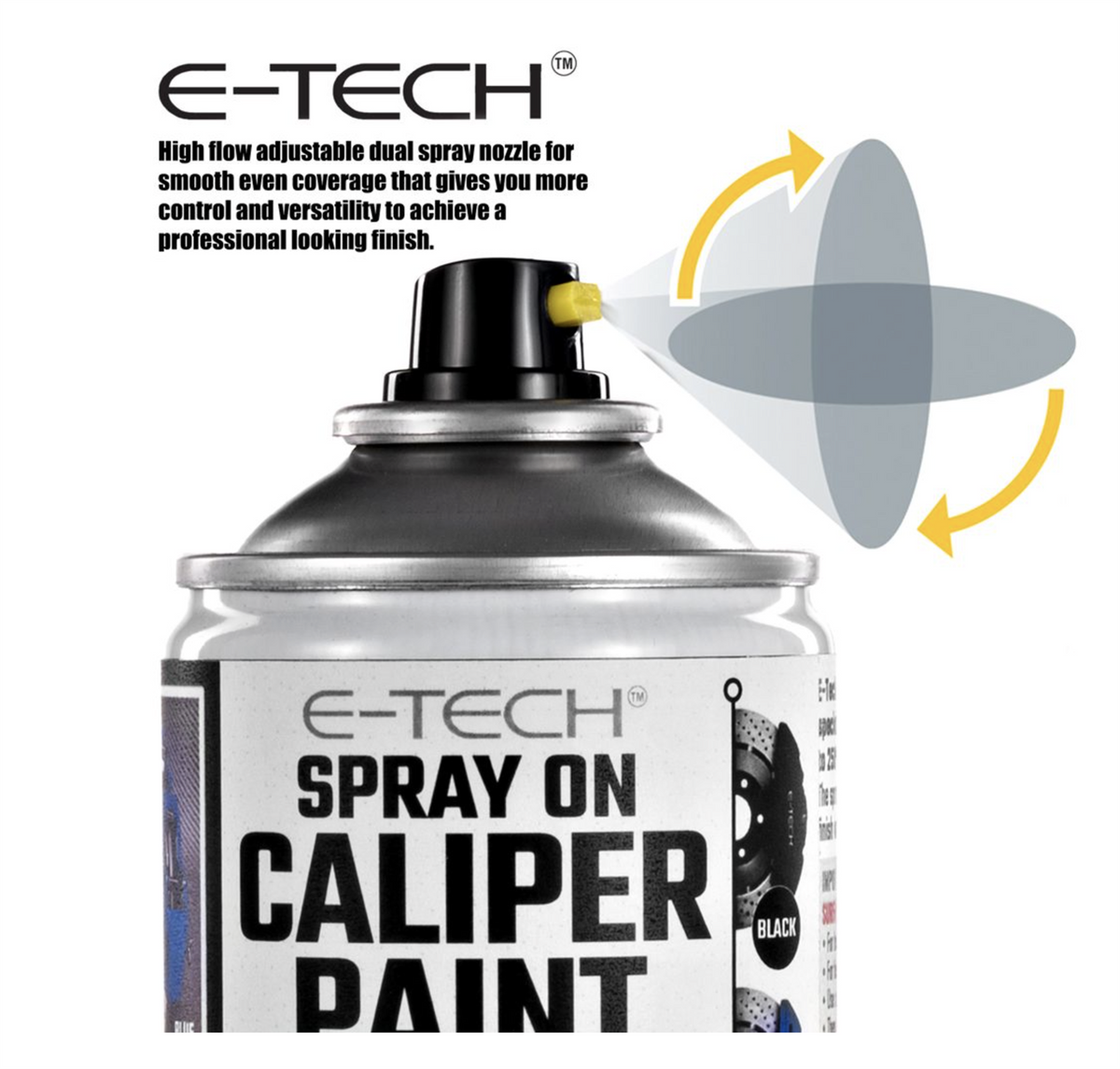 Yellow Spray-On Brake Caliper Paint | E-TECH | Heat Resistant to 220°C