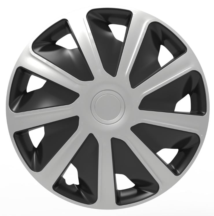 Commercial Wheel Trim For Mercedes Sprinter 16" Black & Silver Hub Cover Set of 4